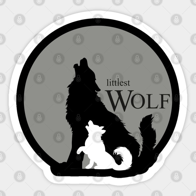 Littlest Wolf Sticker by colouredwolfe11